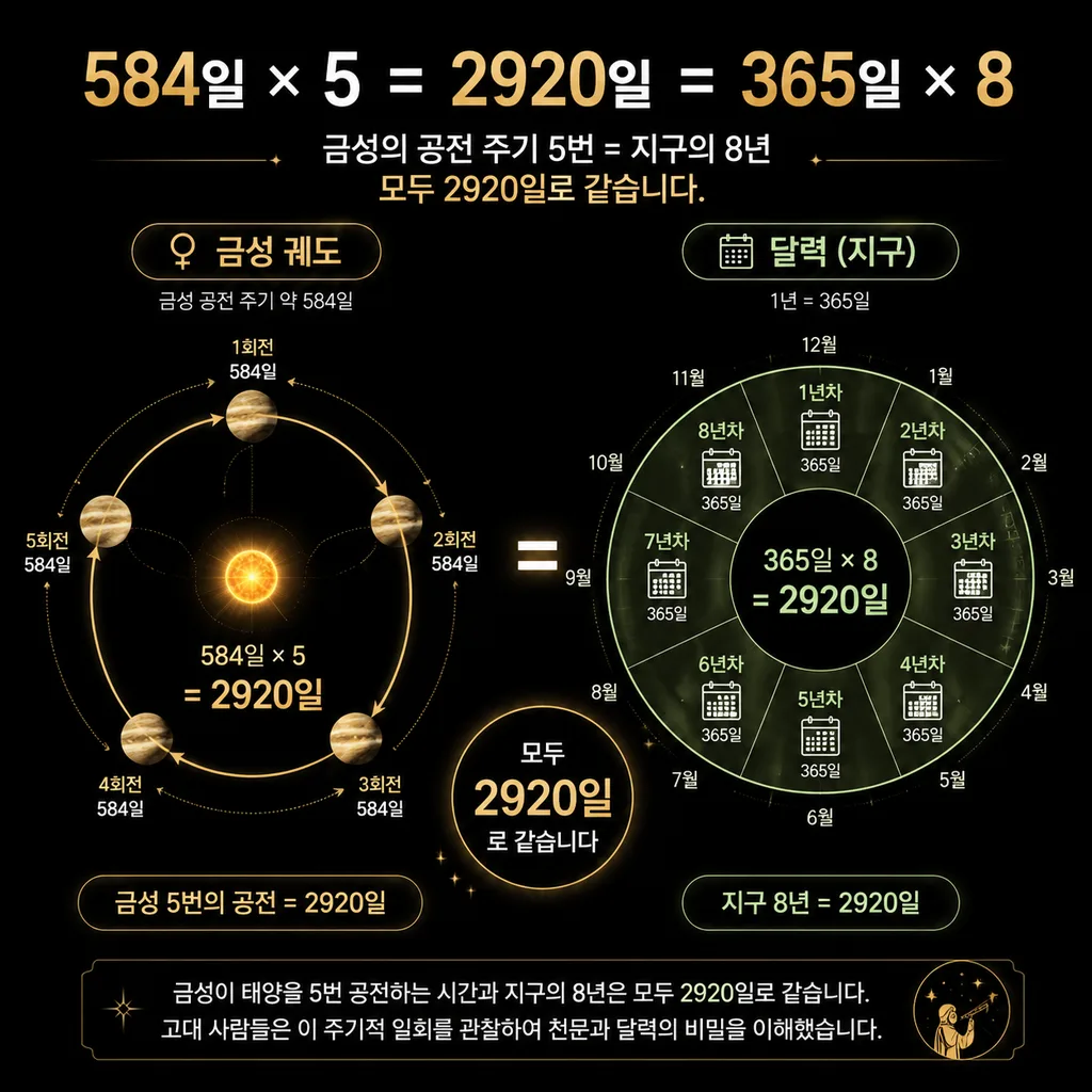 금성의 584일 주기와 8년 패턴